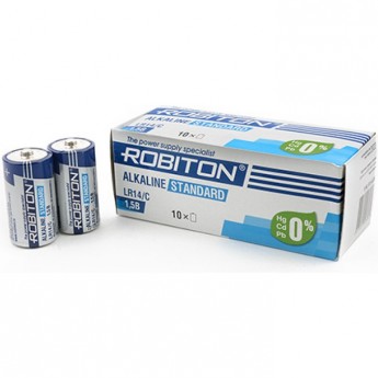 Элемент питания ROBITON STANDARD LR14 BULK10, в упаковке 10 шт
